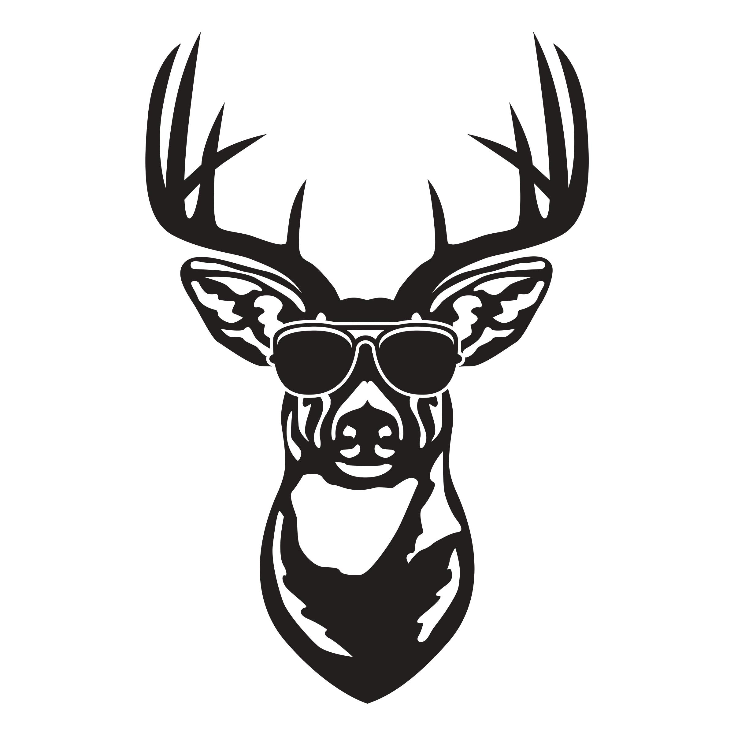Buck in Sunglasses Vinyl Decal
