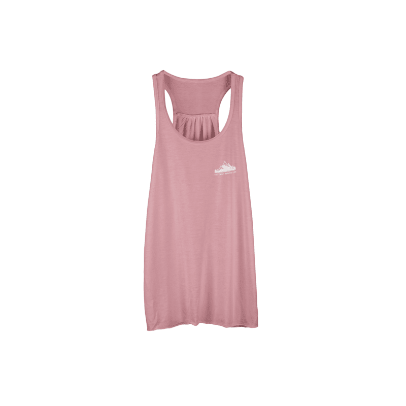 You Can't Rewind Life Mauve Flowy Racerback Tank Top